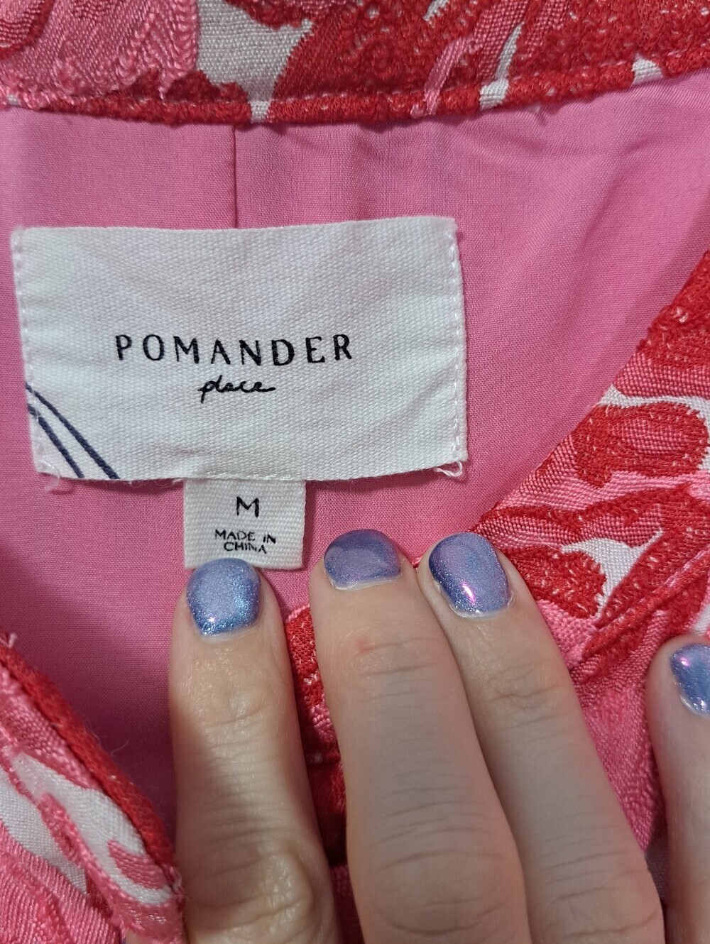 Pomander Place Samantha Pink Jacquard Dress Medium NWOT - Picture 4 of 6